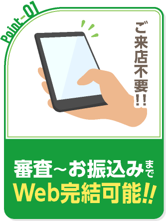 Point1 審査〜お振込みまでWebで完結